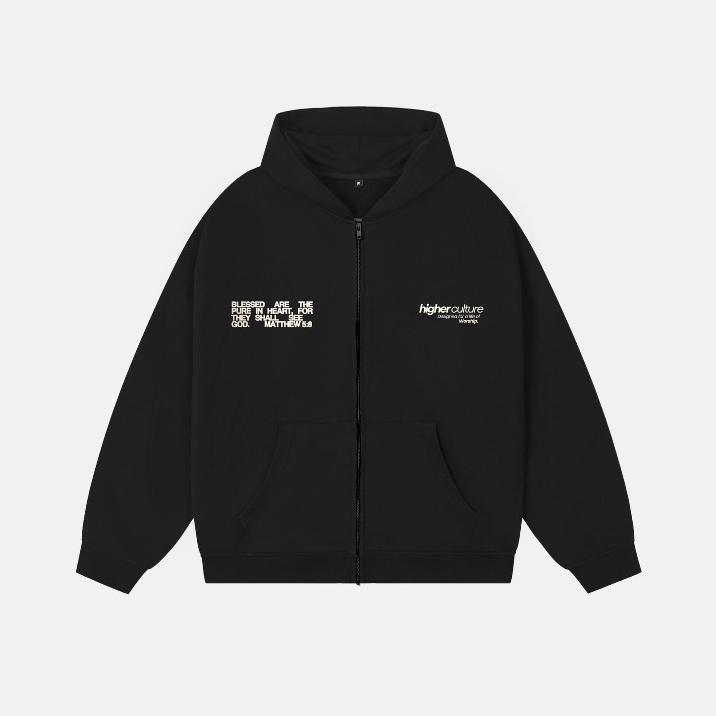 Pure Heart/Black Zip Hoodie