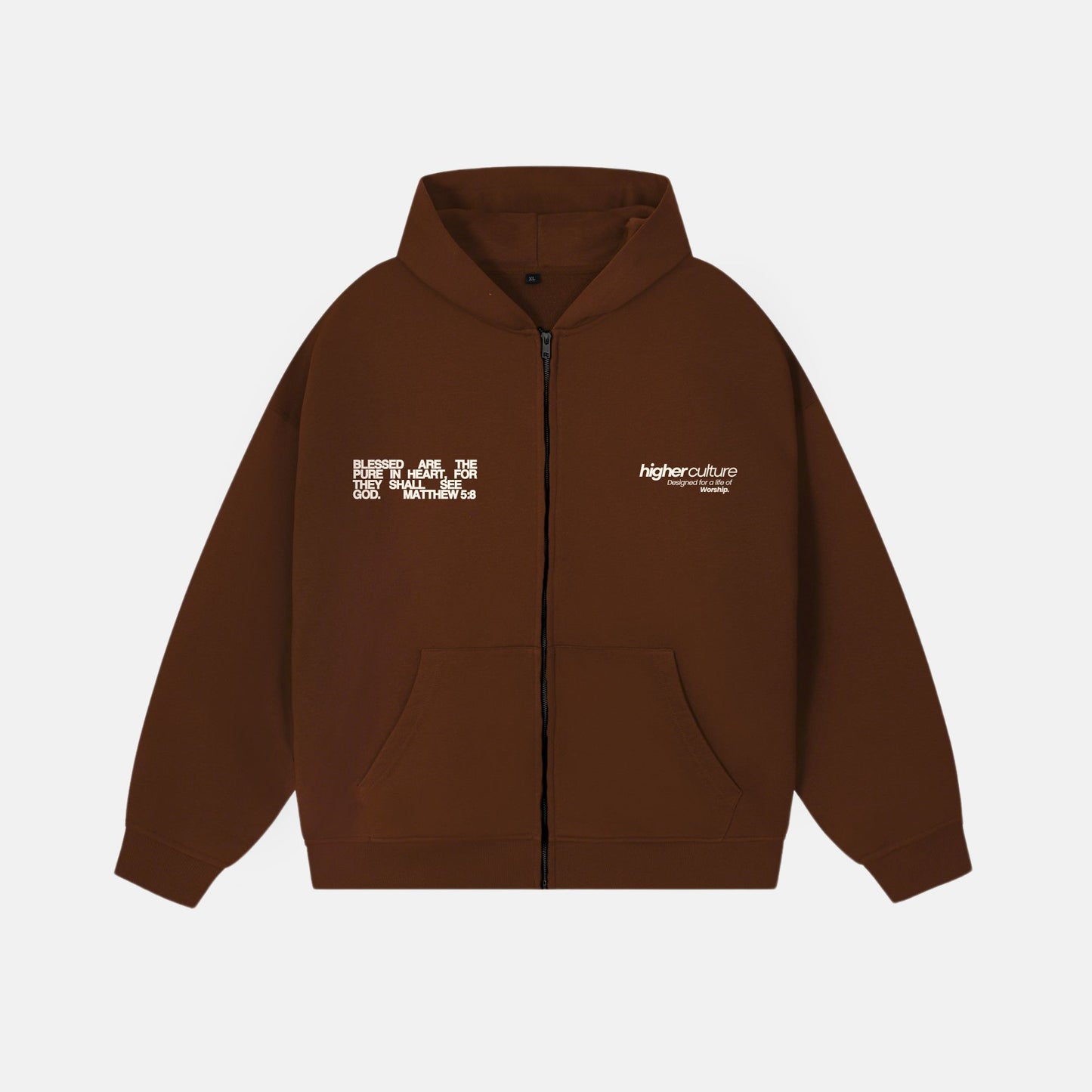 Pure Heart/Brown Zip Hoodie