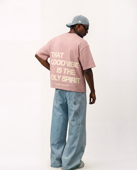 "HOLY VIBES" TEE (GUAVA)