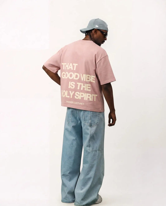 "HOLY VIBES" TEE (GUAVA)