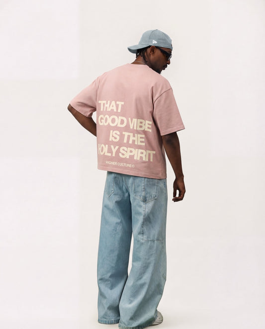 "HOLY VIBES" TEE (GUAVA)