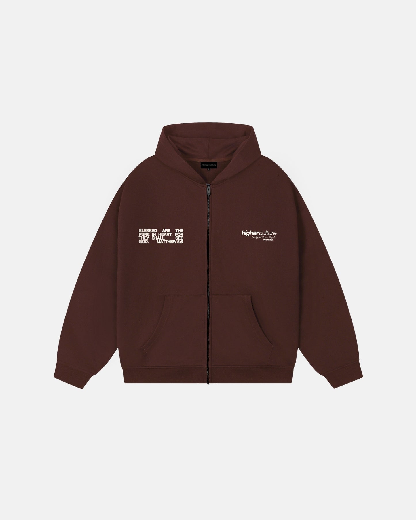 Pure Heart/Brown Zip Hoodie