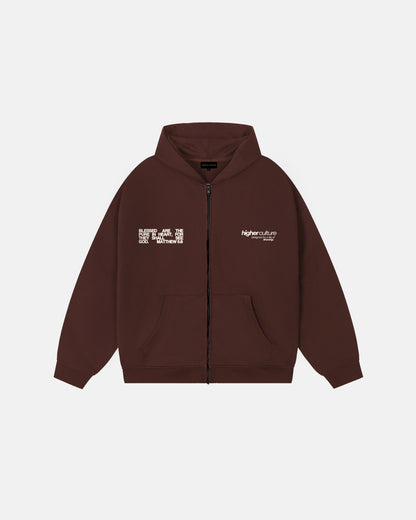 Pure Heart/Brown Zip Hoodie