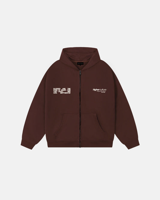 Pure Heart/Brown Zip Hoodie