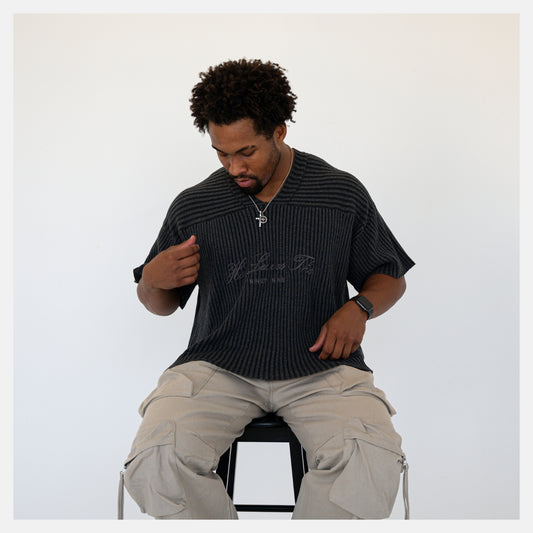 Charcoal Knit Jersey / He Leaves The Ninety Nine