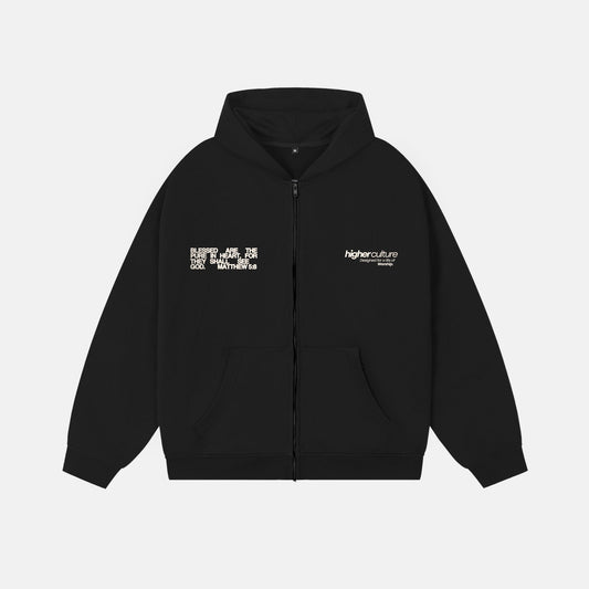 Pure Heart/Black Zip Hoodie