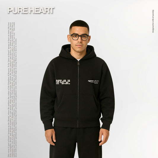 Pure Heart/Black Zip Hoodie