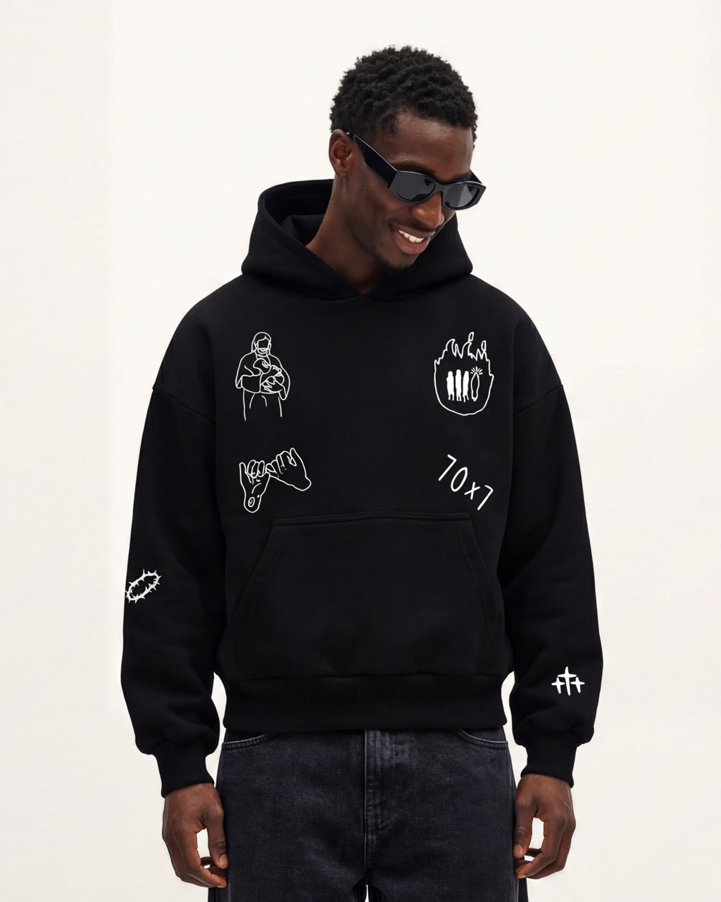 "MY FRIEND JESUS" HOODIE (ONYX)