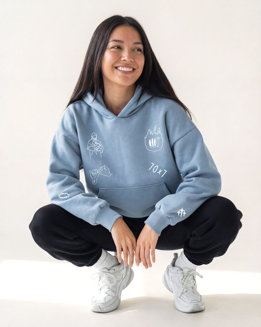 "MY FRIEND JESUS" HOODIE (BABY BLUE)