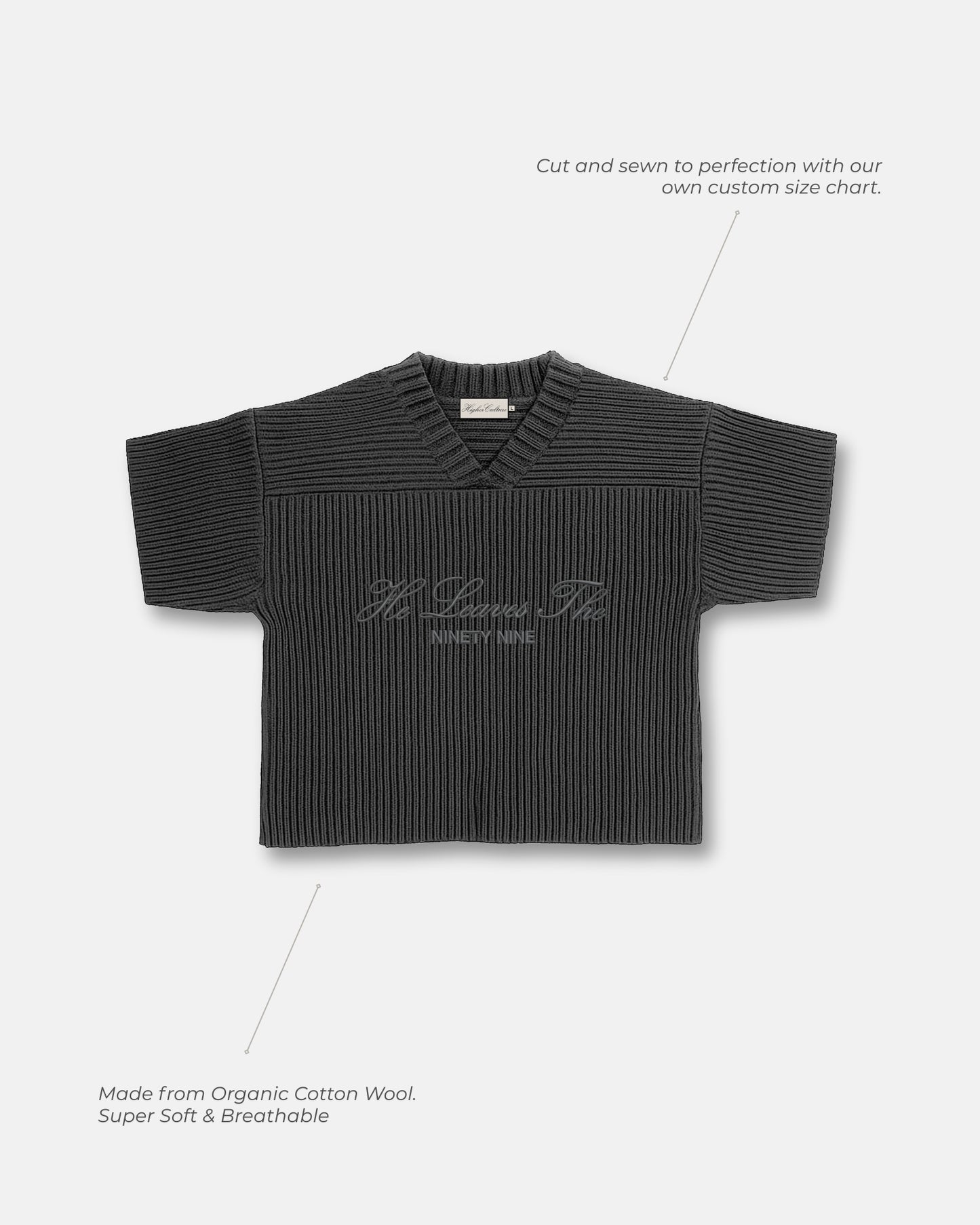 He Leaves The 99 / Charcoal Knit Jersey