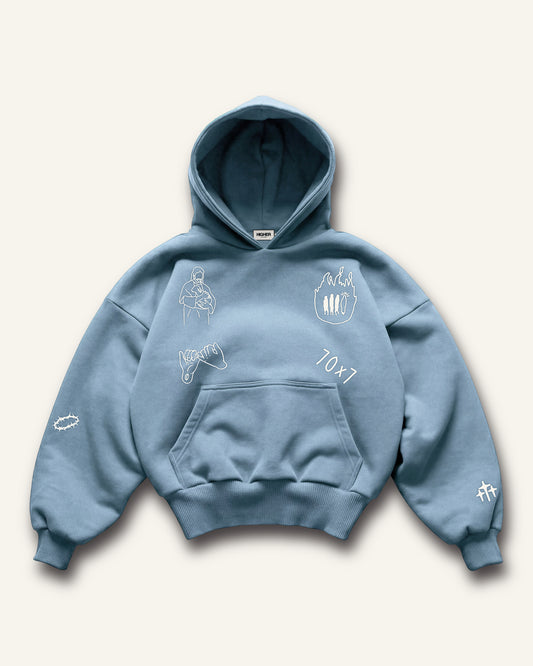 My Friend Jesus / Baby Blue Hoodie