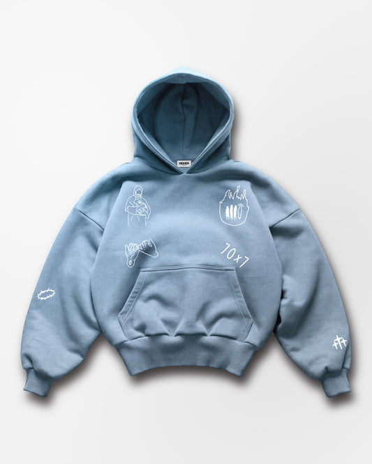 "MY FRIEND JESUS" HOODIE (BABY BLUE)