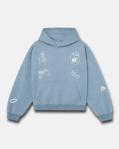 My Friend Jesus / Baby Blue Hoodie