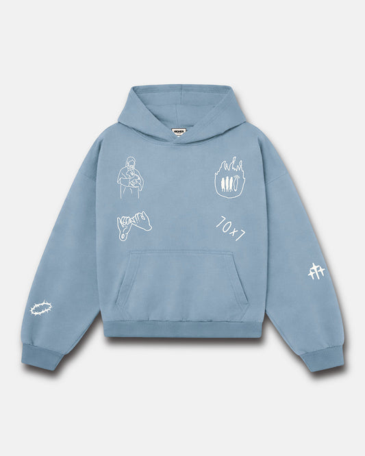 My Friend Jesus / Baby Blue Hoodie
