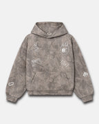 My Friend Jesus camo hoodie by Higher Culture featuring white Christian graphic line art.