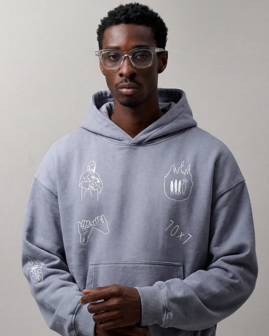 "MY FRIEND JESUS" HOODIE (BABY BLUE)