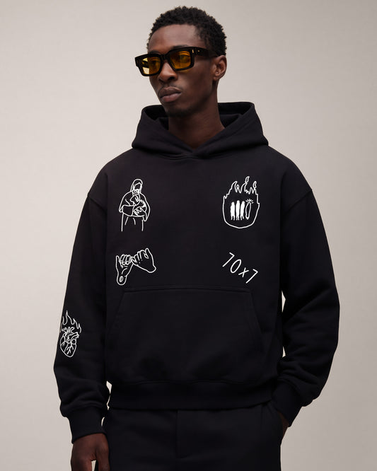 "MY FRIEND JESUS" HOODIE (ONYX)