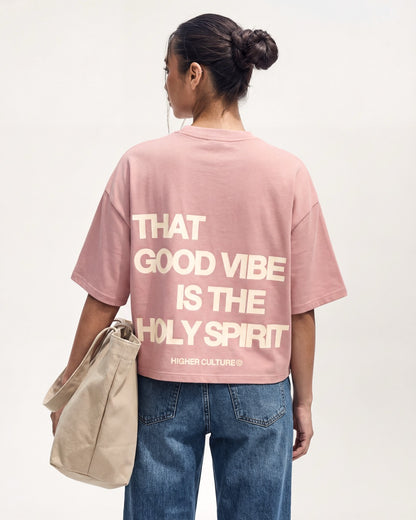 "HOLY VIBES" TEE (GUAVA)