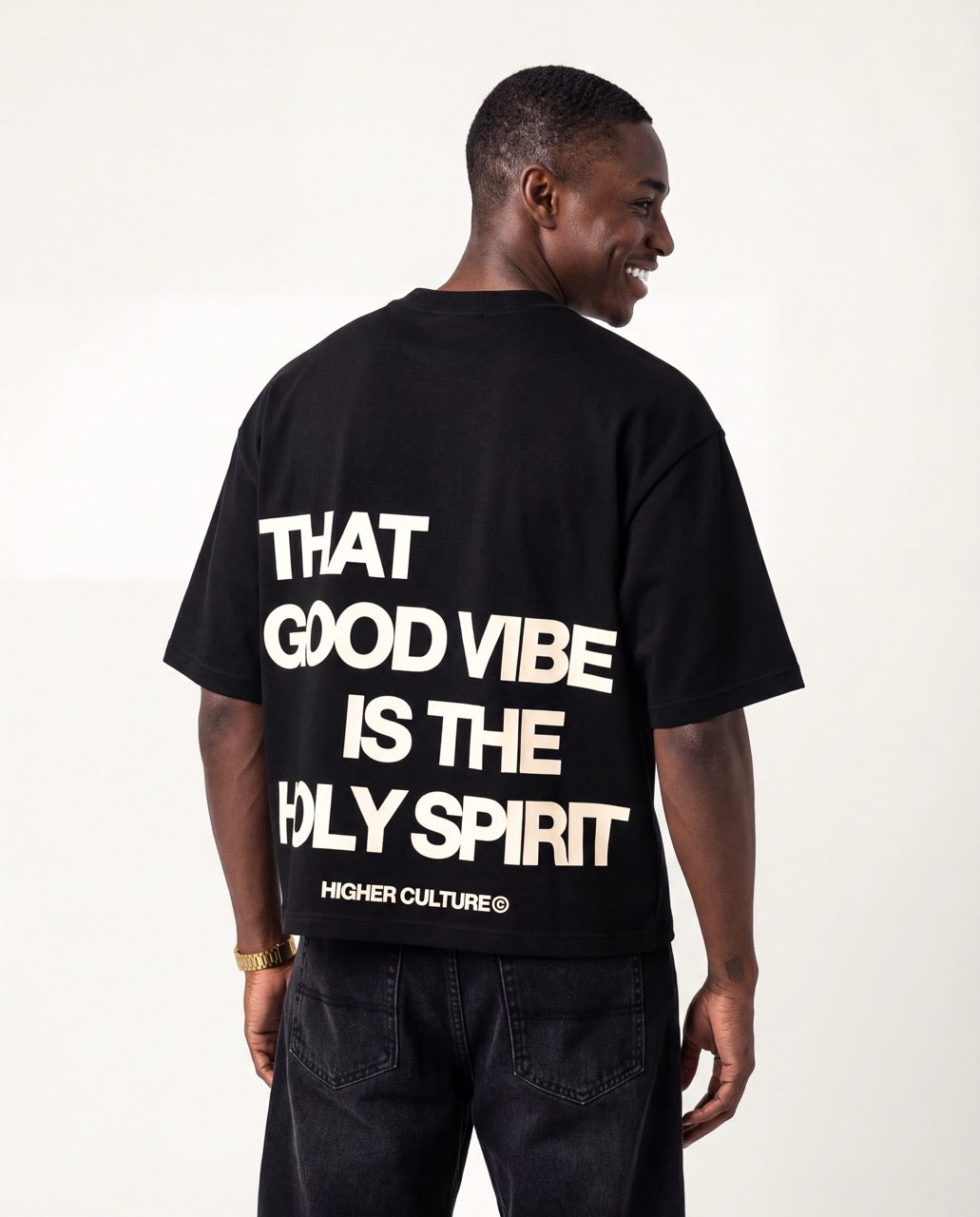 "HOLY VIBES" TEE (BLACK)