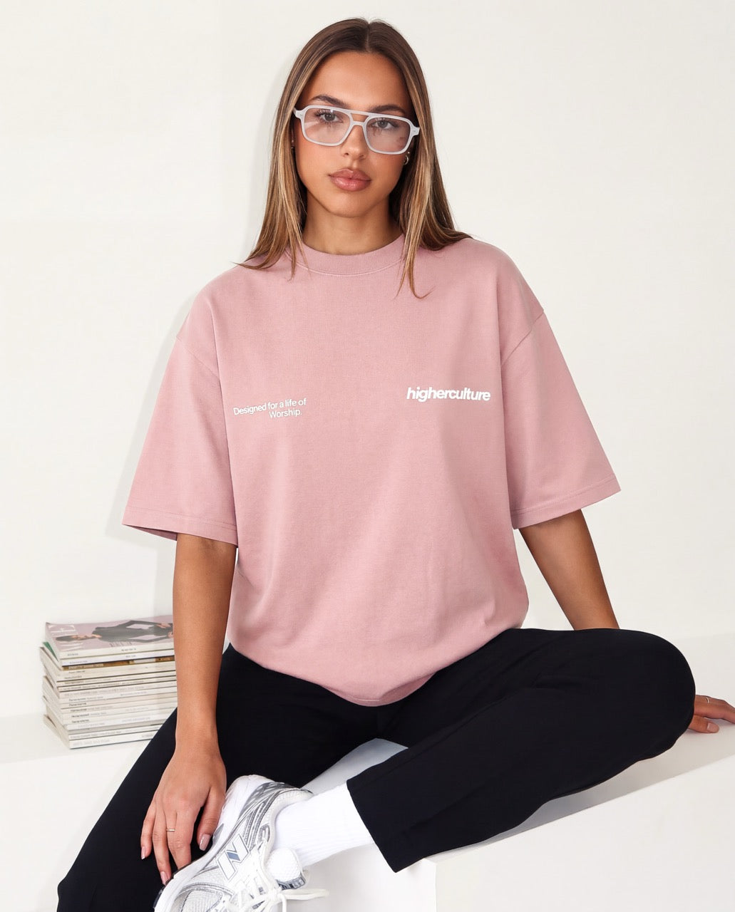 "HOLY VIBES" TEE (GUAVA)