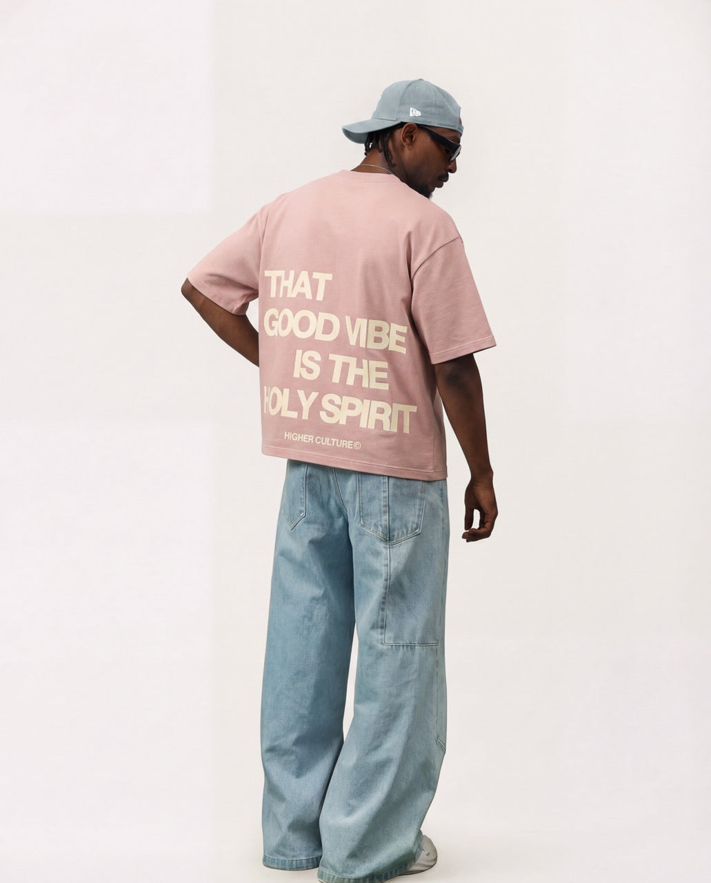 "HOLY VIBES" TEE (GUAVA)