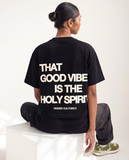 "HOLY VIBES" TEE (BLACK)