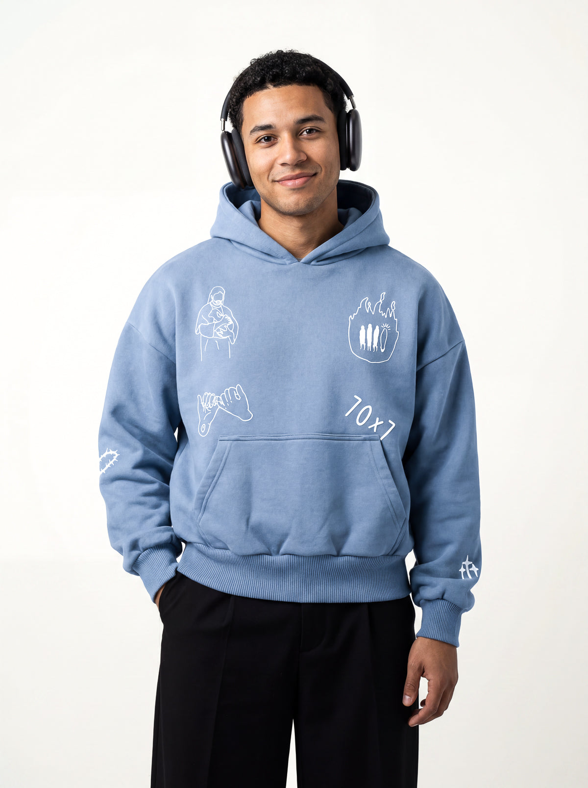 My Friend Jesus / Baby Blue Hoodie