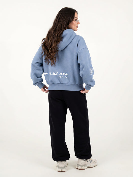 "MY FRIEND JESUS" HOODIE (BABY BLUE)