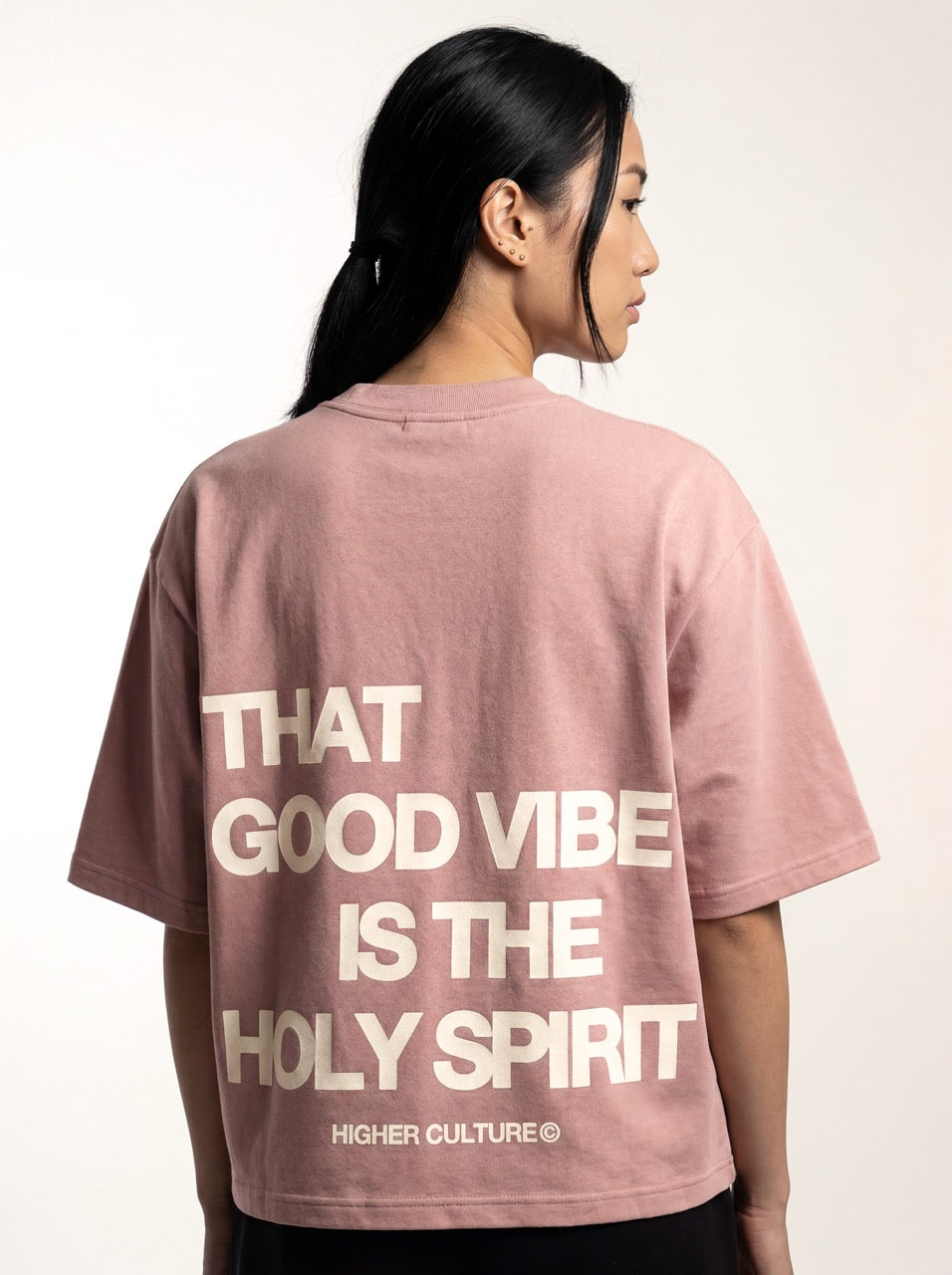 "HOLY VIBES" TEE (GUAVA)