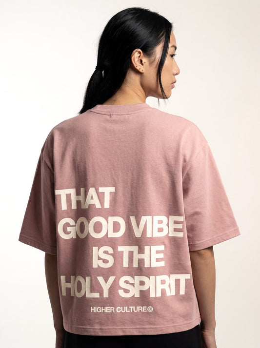 "HOLY VIBES" TEE (GUAVA)