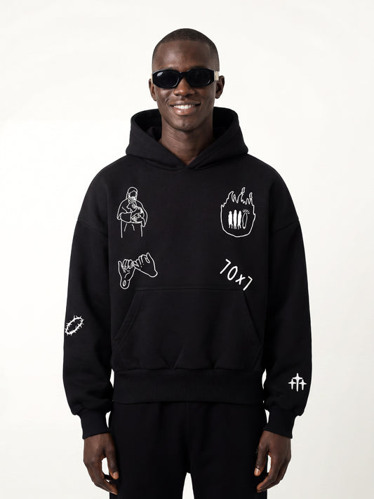 "MY FRIEND JESUS" HOODIE (ONYX)