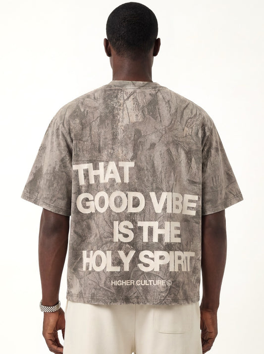 "HOLY VIBES" TEE (CAMO)